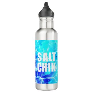 Salt Chik Logo Blue Stainless Steel Water Bottle