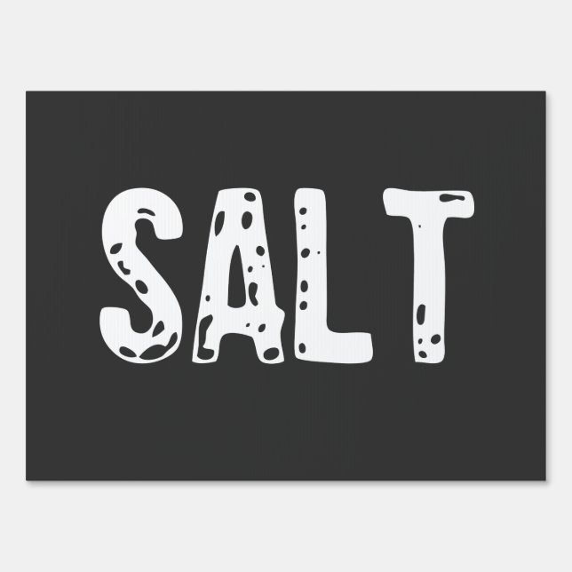 Salt Costume - Couple Salt And Pepper Costume Sign (Front)