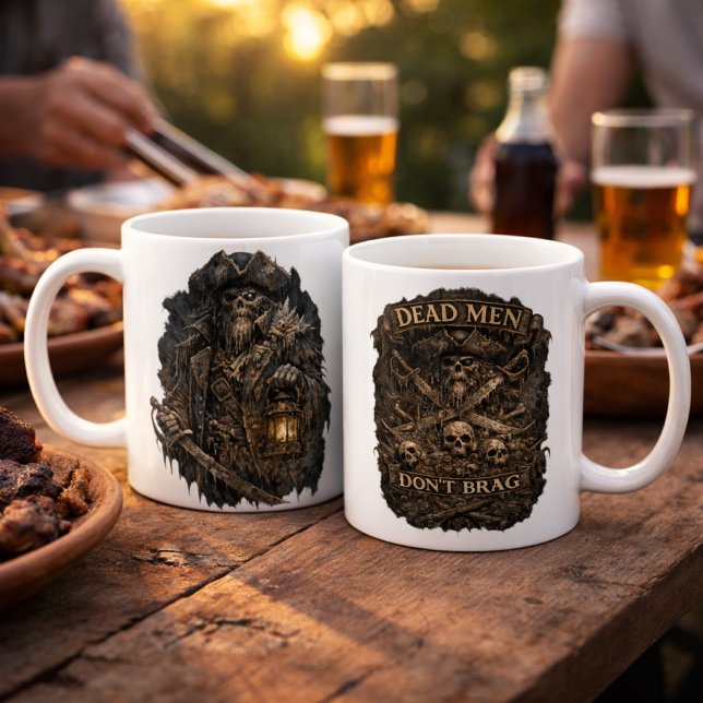 Salt-Cursed Captain Mug – Dead Men Don’t Brag (Creator Uploaded)