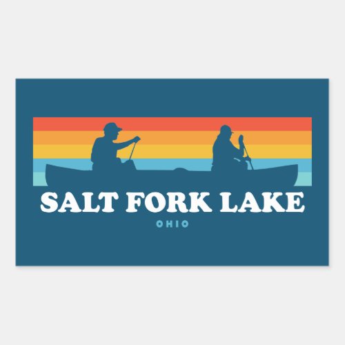 Salt Fork Lake Ohio Canoe Rectangular Sticker