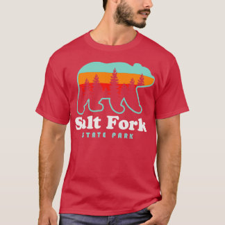 Salt Fork State Park Ohio Bear Retro Sunset T-Shirt