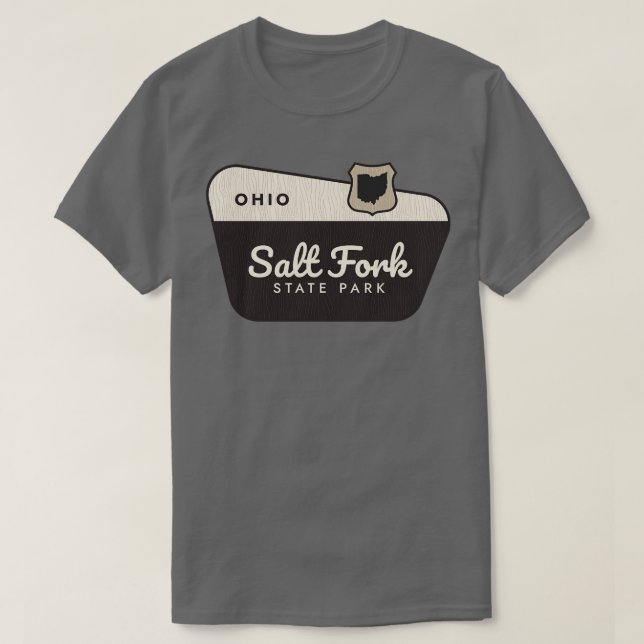 Salt Fork State Park Ohio Welcome Sign T-Shirt (Design Front)