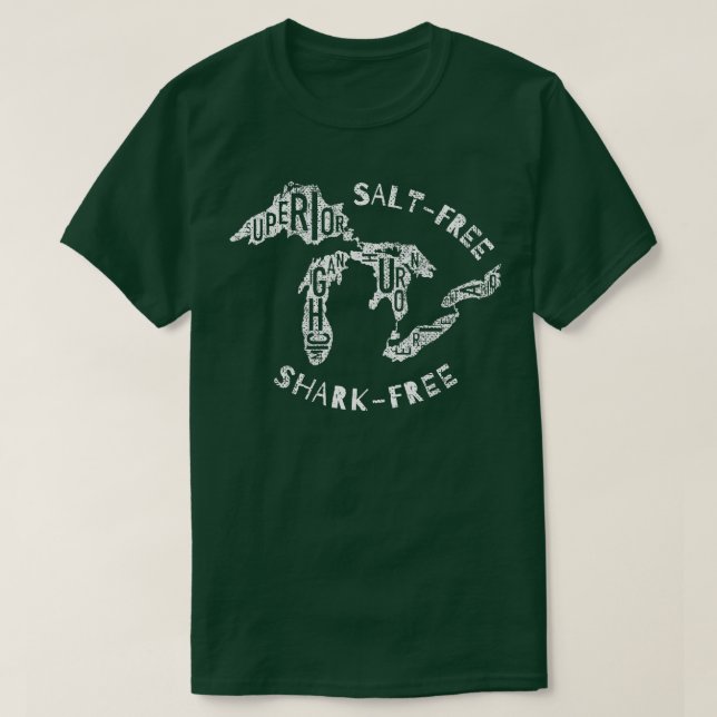 Salt Free Shark Free Great Lakes Premium  T-Shirt (Design Front)
