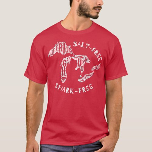 Salt Free Shark Free Great Lakes T_Shirt