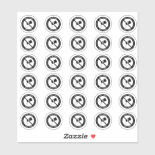 Salt Free Wedding Place Card Mini Food Allergy Sticker