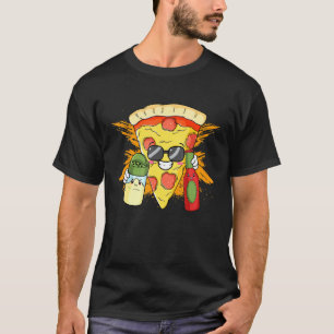 Salt Hot Sauce Pizza Sunglass Cheesy Hawaiian Toma T-Shirt