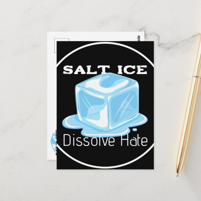 Salt Ice Sticker Postcard (Front/Back In Situ)