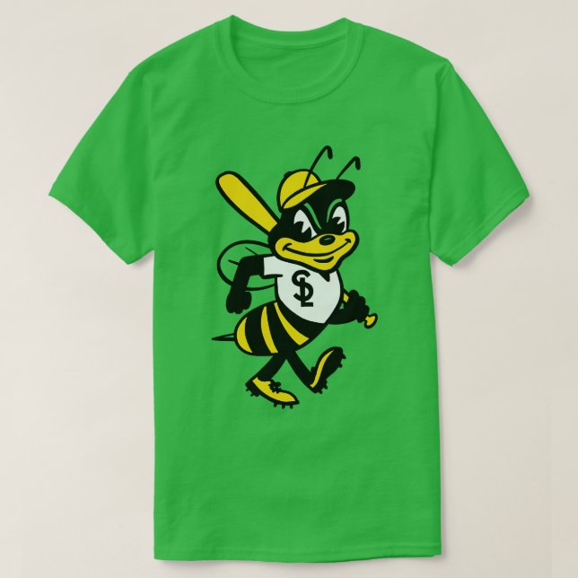 Salt Lake Bees Retro Bee Mascot T-Shirt (Design Front)