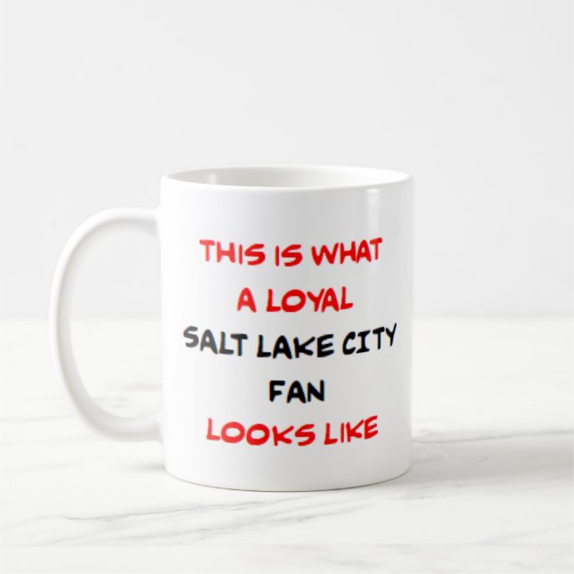 salt lake city fan, loyal coffee mug (Left)