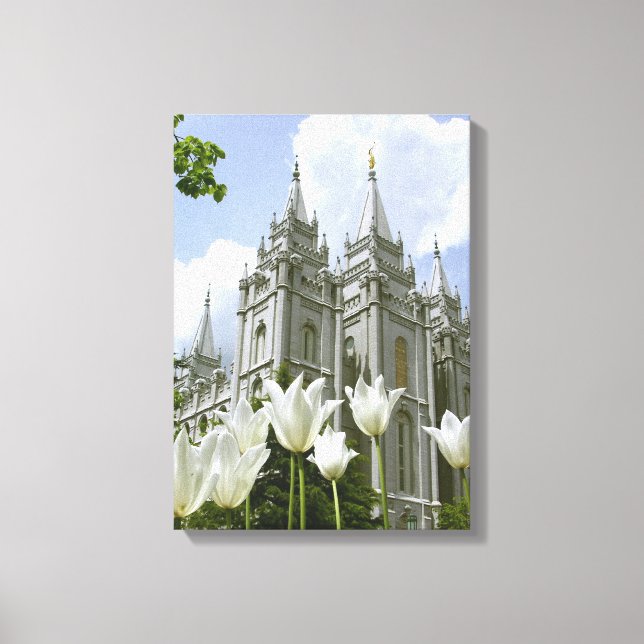 Salt Lake City LDS Temple Canvas Print (Front)
