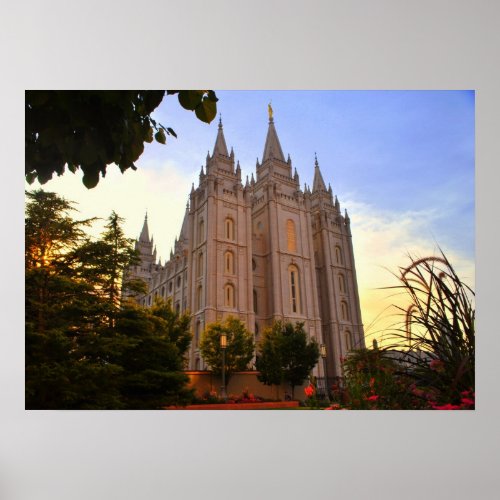 Salt Lake City LDS Temple Poster