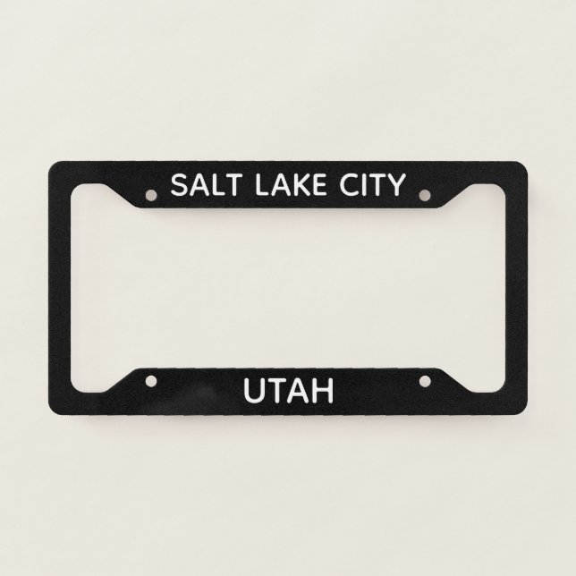 Salt Lake City License Plate Frame (Front)