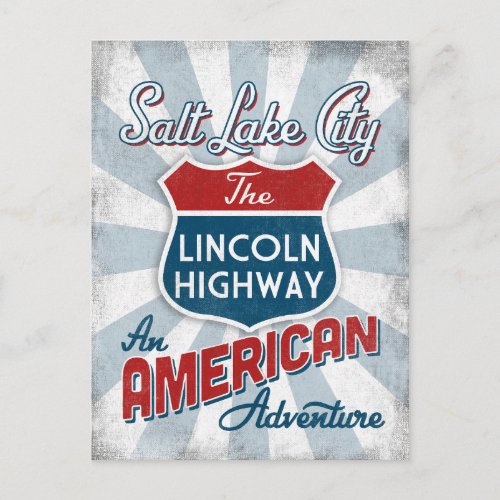 Salt Lake City Lincoln Hwy Vintage America Utah Postcard