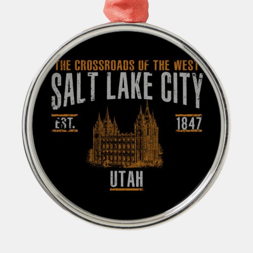 Salt Lake City Metal Ornament