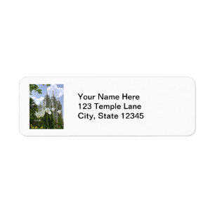 Salt Lake City Mormon Temple Label
