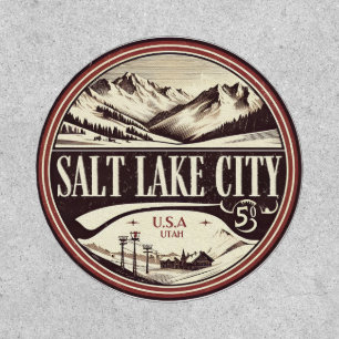 Salt Lake City Ski Resorts Utah skking gifts Patch