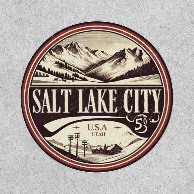 Salt Lake City Ski Resorts Utah skking gifts Patch (Front)