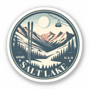 Salt Lake City Ski Resorts Utah skking gifts Sticker