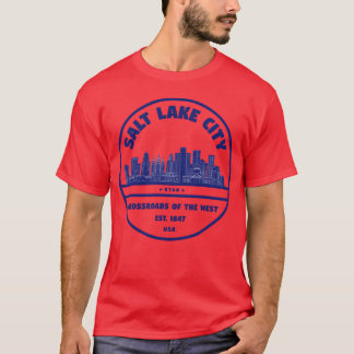Salt Lake City Skyline Badge gift T-Shirt