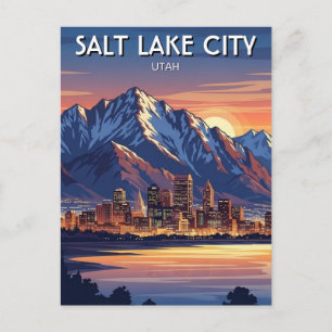 Salt Lake City Skyline Utah Postcard