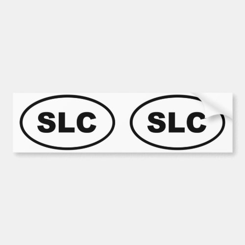 Salt Lake City SLC oval Bumper Sticker
