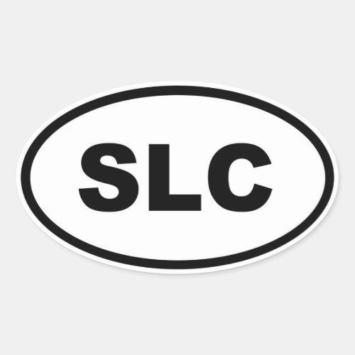 Salt Lake City SLC Oval Sticker