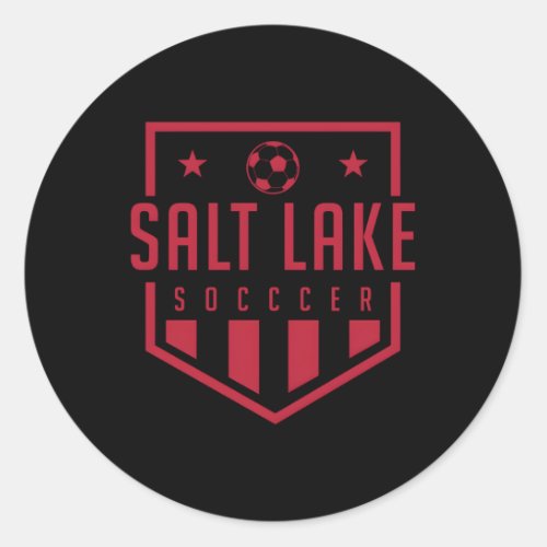 Salt Lake City Soccer Futbol Jersey Kit Badge Matc Classic Round Sticker