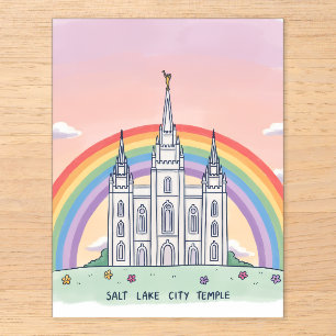 Salt Lake City Temple Acrylic Enclosure Card