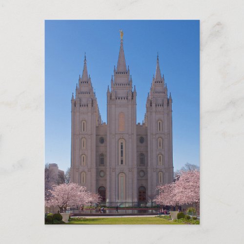 Salt Lake City Temple in Spring Postcard