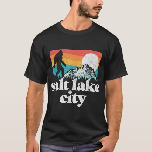 Salt Lake City Utah Bigfoot Mountains T_Shirt