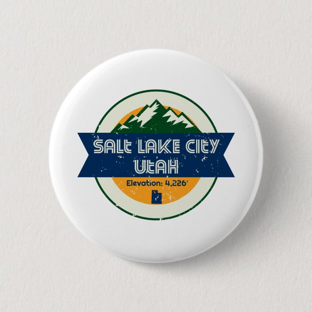 Salt Lake City Utah Button (Front)