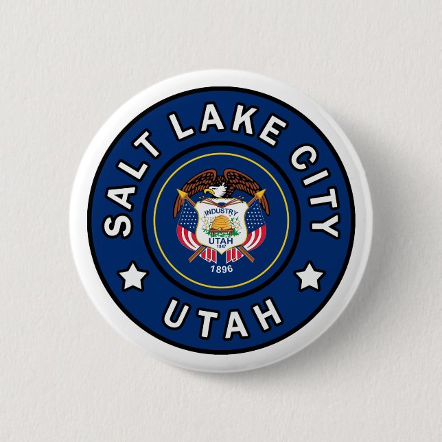Salt Lake City Utah Button (Front)