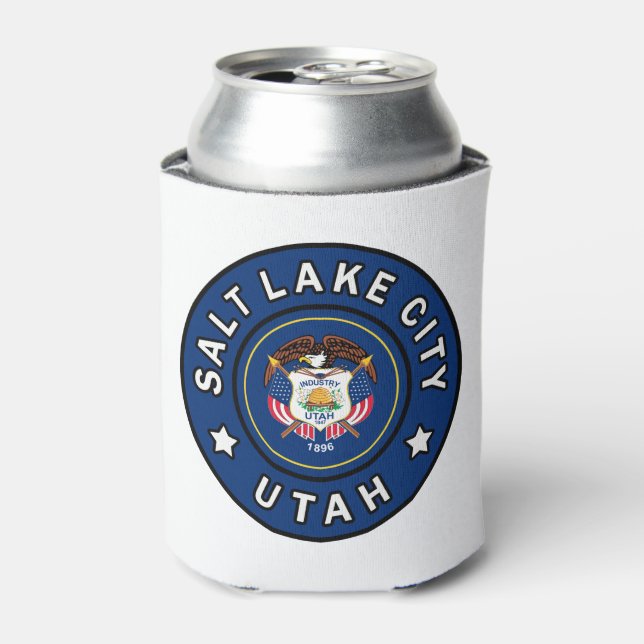 Salt Lake City Utah Can Cooler (Can Front)