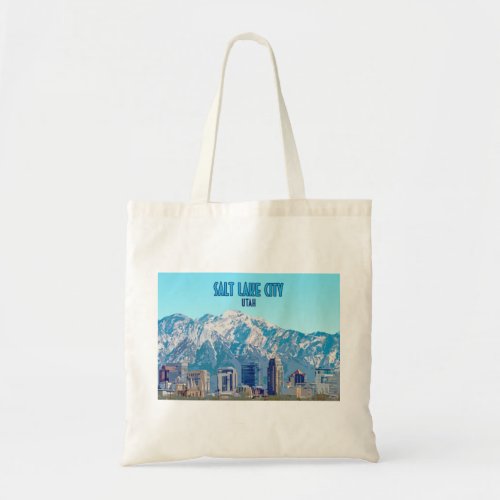 Salt Lake City Utah Downtown Vintage Tote Bag