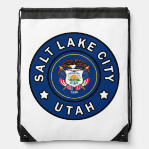 Salt Lake City Utah Drawstring Bag