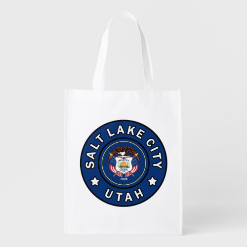 Salt Lake City Utah Grocery Bag