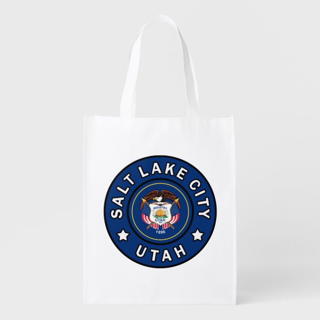 Salt Lake City Utah Grocery Bag (Front)