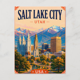 🏔️ Salt Lake City Utah Memory From Temple Postcard