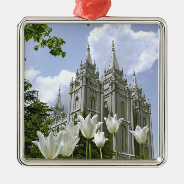Salt Lake City, Utah, Mormon Temple Metal Ornament (Front)