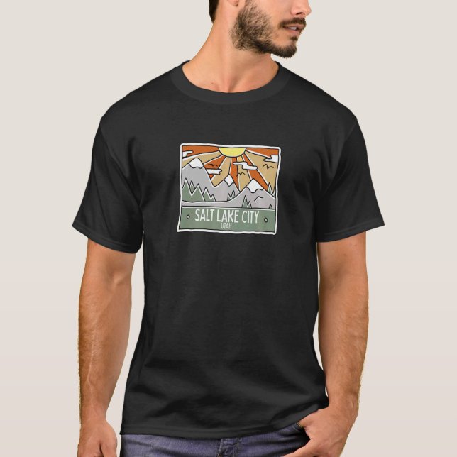 Salt Lake City Utah Mountains UT Vacation Souvenir T-Shirt (Front)