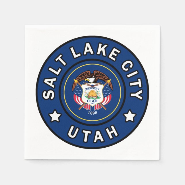Salt Lake City Utah Napkins (Front)