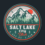 Salt Lake City Utah Retro Sunset Souvenirs 60s Magnet<br><div class="desc">Salt Lake City Utah Retro Sunset Souvenirs Mountains 60s. 
Great vintage design of your favorite peak or mountains in the United states .Ideal gift for your mom or dad who love nature,  Skiing in Utah.</div>