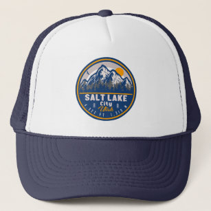 Salt Lake City Utah Retro Sunset Souvenirs 60s Trucker Hat
