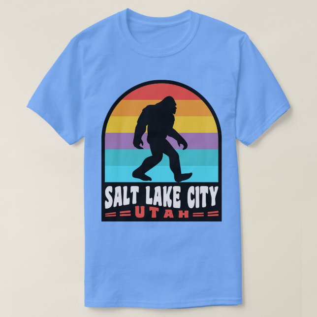 Salt Lake City Utah Retro Sunset T-Shirt (Design Front)