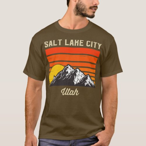 Salt Lake City Utah Retro Vintage City State USA  T_Shirt