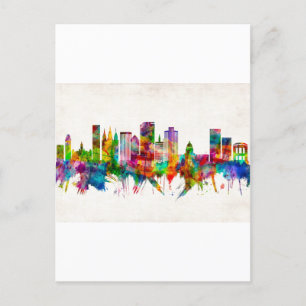 Salt Lake City Utah Skyline Invitation Postcard