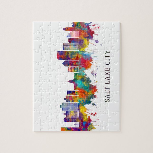 Salt Lake City Utah Skyline Jigsaw Puzzle (Vertical)