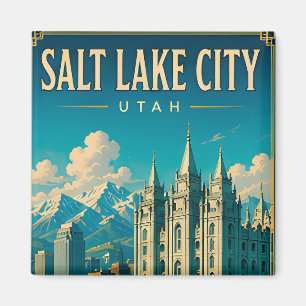 Salt Lake City Utah Souvenir Magnet
