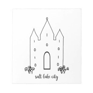salt lake city utah temple simple modern notepad