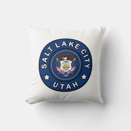 Salt Lake City Utah Throw Pillow